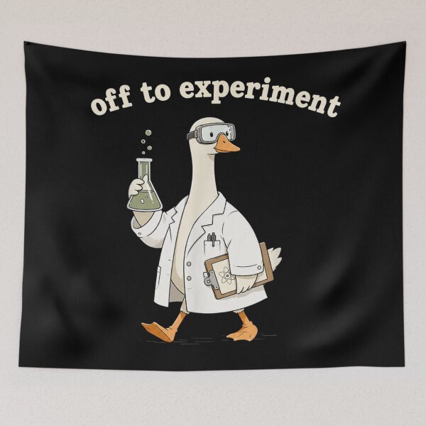Item preview, Off To Experiment Cute Duck Scientist Chemistry Lab Coat STEM Funny Art designed and sold by NgumohaLanke.