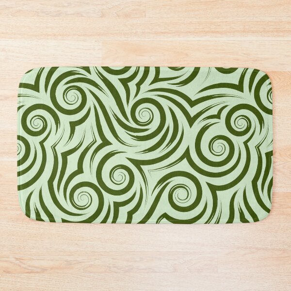 Item preview, ​Olive Green Tribal Swirl Seamless Pattern designed and sold by ​Jyoti Digital Artist.