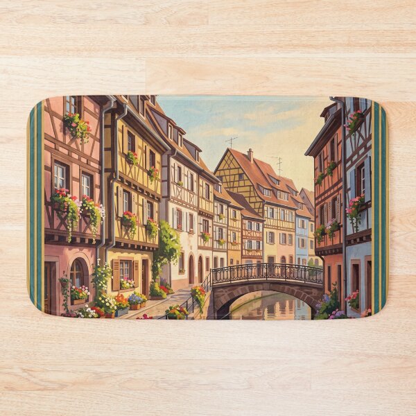 Item preview, Colmar France Vintage Travel Poster – Little Venice Canal & Alsace Village Art designed and sold by Bomax121.