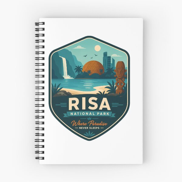 Item preview, Risa Paradise Retro Sci-Fi Travel Nature Landscape designed and sold by FrontierCosmic.