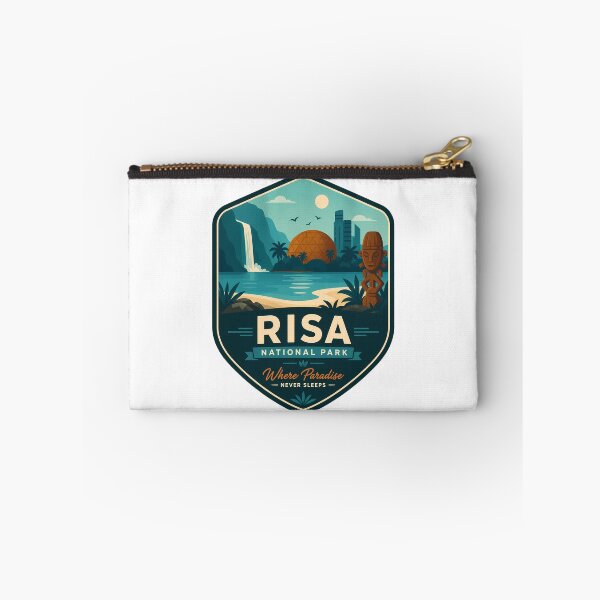 Item preview, Risa Paradise Retro Sci-Fi Travel Nature Landscape designed and sold by FrontierCosmic.