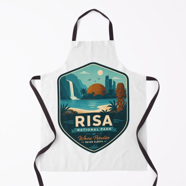 Item preview, Risa Paradise Retro Sci-Fi Travel Nature Landscape designed and sold by FrontierCosmic.