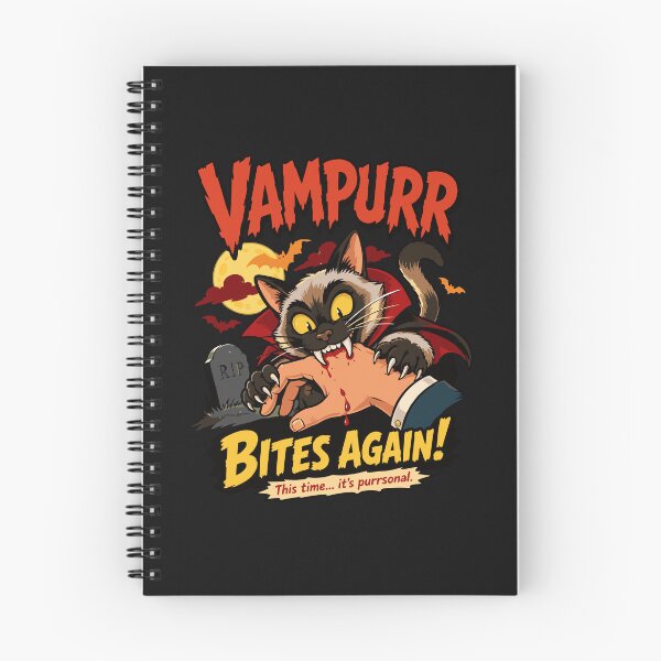 Item preview, Vampurr Bites Again! Funny Cat Halloween Vintage Horror Movie Styled designed and sold by alenaz.