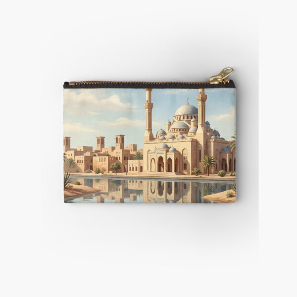 Item preview, Sharjah UAE Vintage Travel Poster – Grand Mosque & Desert Oasis Art designed and sold by Bomax121.