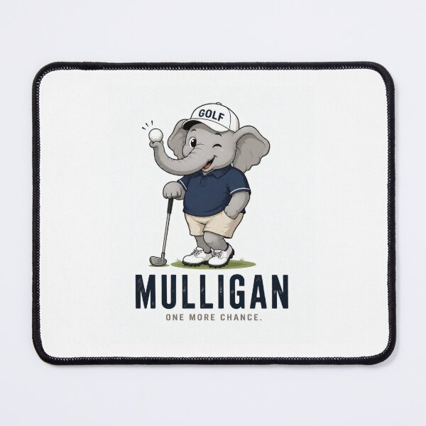 Item preview, Mulligan Elephant Funny Golf Mascot Design designed and sold by SILENT JAPAN.
