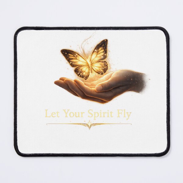 Item preview, Let Your Spirit Fly | Golden Butterfly in Hand Celestial Inspirational T-Shirt designed and sold by CalmMandala.