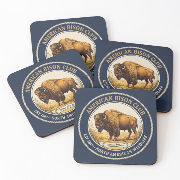 Item preview, American Bison Club Vintage Badge North American Wildlife designed and sold by CalmCapy Co.