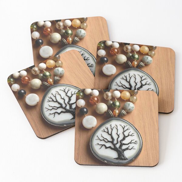 Item preview, Bohemian Tree of Life Beaded Necklace Design designed and sold by MFMart.