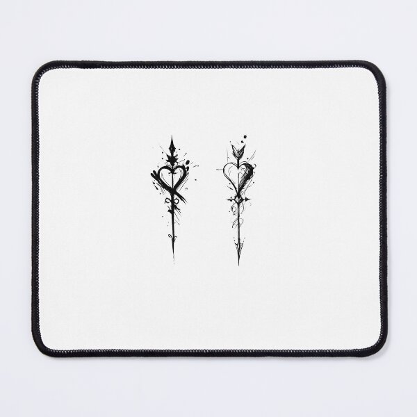 Item preview, Minimalist Gothic Heart Tattoo Symbol | Black Ink Love Aesthetic | Dark Romance Sticker & T-Shirt designed and sold by Brandady.