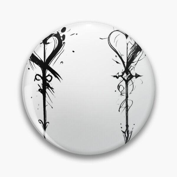 Item preview, Minimalist Gothic Heart Tattoo Symbol | Black Ink Love Aesthetic | Dark Romance Sticker & T-Shirt designed and sold by Brandady.
