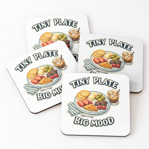 Item preview, Tiny Plate Big Mood Snack Illustration designed and sold by Doodle Souq.