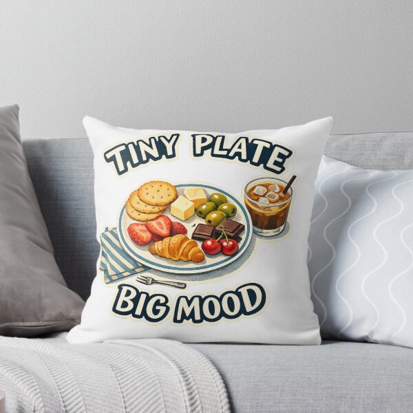 Item preview, Tiny Plate Big Mood Snack Illustration designed and sold by Doodle Souq.