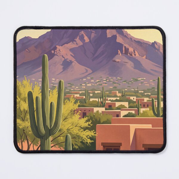 Item preview, Phoenix Arizona Vintage Travel Poster – Camelback Mountain & Sonoran Desert Art designed and sold by Bomax121.