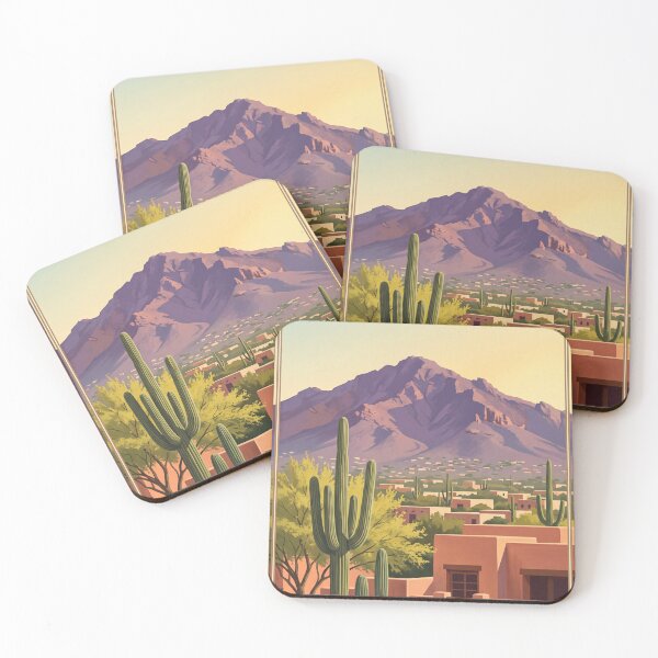 Item preview, Phoenix Arizona Vintage Travel Poster – Camelback Mountain & Sonoran Desert Art designed and sold by Bomax121.