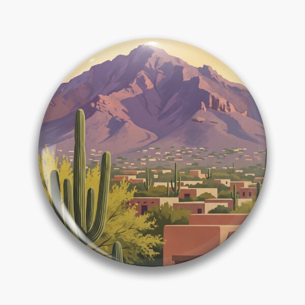 Item preview, Phoenix Arizona Vintage Travel Poster – Camelback Mountain & Sonoran Desert Art designed and sold by Bomax121.