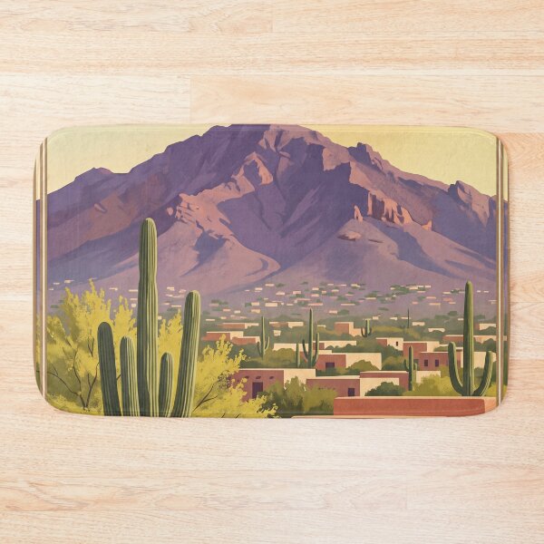 Item preview, Phoenix Arizona Vintage Travel Poster – Camelback Mountain & Sonoran Desert Art designed and sold by Bomax121.