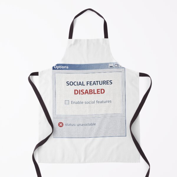 Item preview, Social Features Disabled – Retro Computer Settings Humor designed and sold by Mad Factory Designs.