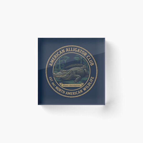 Item preview, American Alligator Club Badge North American Wildlife designed and sold by CalmCapy Co.