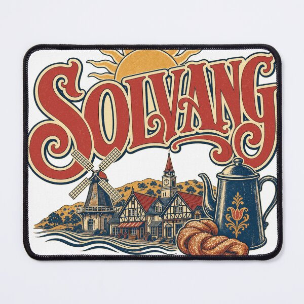 Item preview, Solvang California Retro Signpainter Lettering Art designed and sold by VisualArtsOasis.