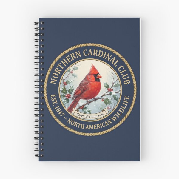 Item preview, Northern Cardinal Club Badge North American Wildlife designed and sold by CalmCapy Co.