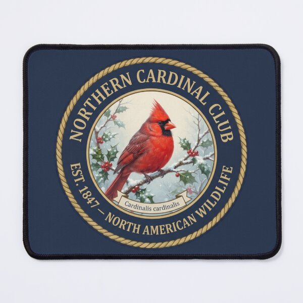Item preview, Northern Cardinal Club Badge North American Wildlife designed and sold by CalmCapy Co.