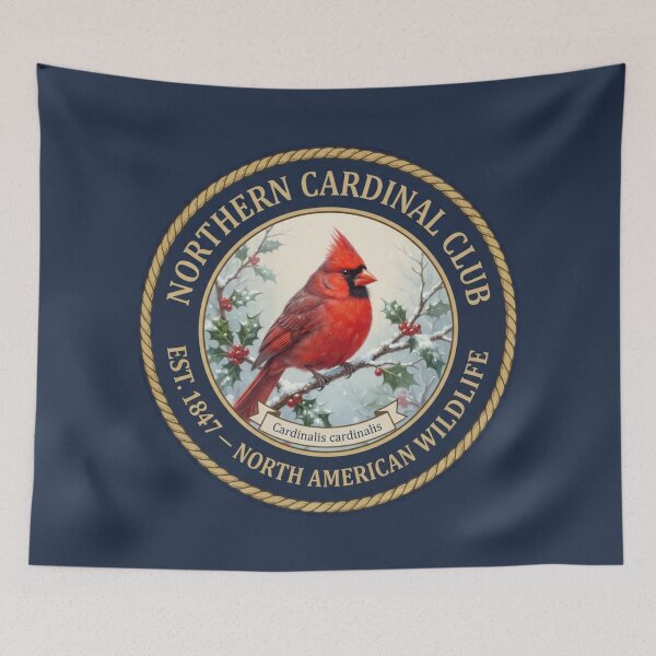 Item preview, Northern Cardinal Club Badge North American Wildlife designed and sold by CalmCapy Co.