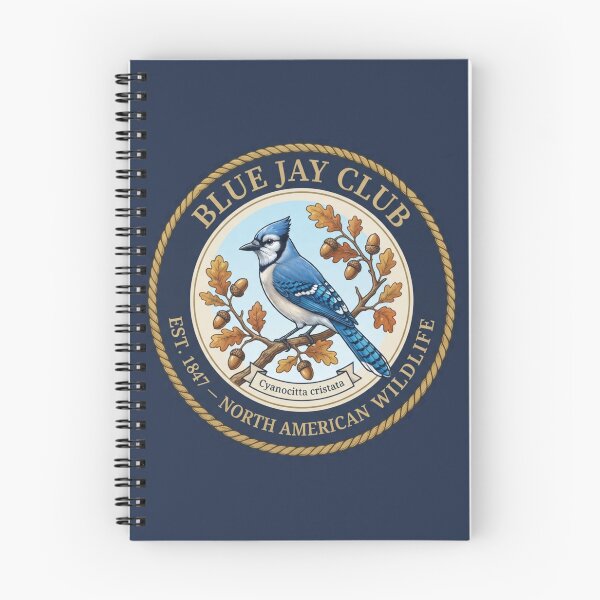 Item preview, Blue Jay Club Vintage Badge North American Wildlife designed and sold by CalmCapy Co.