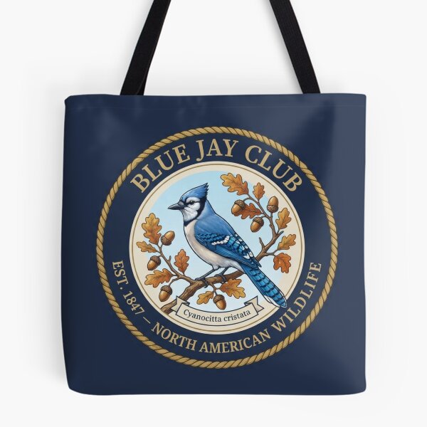 Item preview, Blue Jay Club Vintage Badge North American Wildlife designed and sold by CalmCapy Co.