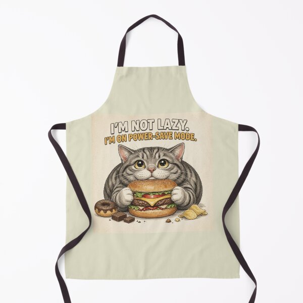 Item preview, Funny Chubby Cat Power Save Mode - I'm Not Lazy Quote designed and sold by SammyMorry.