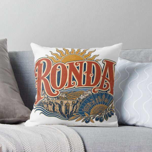 Item preview, Ronda Spain Ornate Vintage Travel Typography designed and sold by VisualArtsOasis.