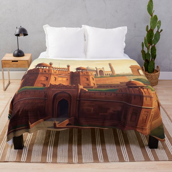 Item preview, Delhi India Vintage Travel Poster – Red Fort, Jama Masjid & India Gate Art designed and sold by Bomax121.