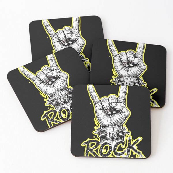 Item preview, ROCK | Rock and Roll Hand with Spiked Bracelet Grunge Drawing designed and sold by AstronautMerch.