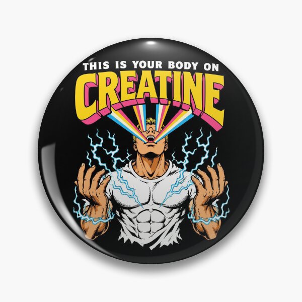 Item preview, This Is Your Body On Creatine Funny Gym Retro Comic designed and sold by Vermanartist.