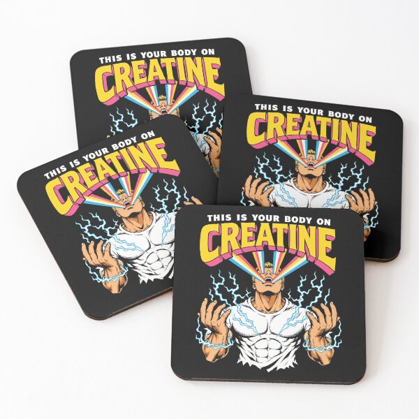 Item preview, This Is Your Body On Creatine Funny Gym Retro Comic designed and sold by Vermanartist.