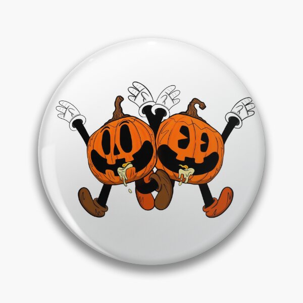 Item preview, Dancing Jack-O'-Lanterns | Vintage Cartoon Halloween Pumpkins | Spooky Cute Illustration designed and sold by Let There Be Art Studio.