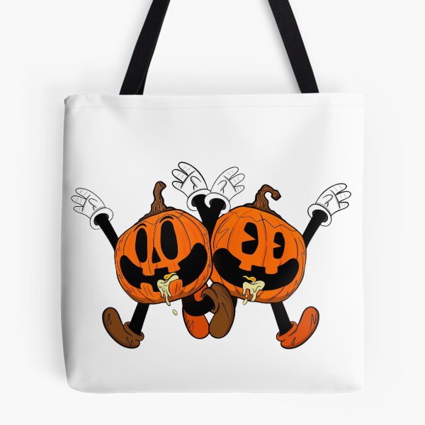 Item preview, Dancing Jack-O'-Lanterns | Vintage Cartoon Halloween Pumpkins | Spooky Cute Illustration designed and sold by Let There Be Art Studio.