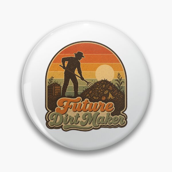 Item preview, Future Dirt Maker Shirt, Retro Compost T-Shirt, Vintage Sunset Composting Gift Tee, Funny Gardener Graphic Shirt designed and sold by TshirtsLabs.