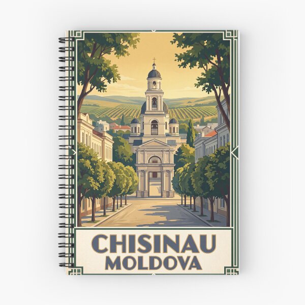 Item preview, Chisinau Moldova Vintage Travel Poster – Nativity Cathedral & Vineyard Art designed and sold by Bomax121.