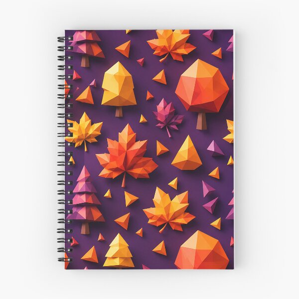Item preview, Low Poly Geometric Autumn Leaf Pattern designed and sold by Thai Vibe Studio.