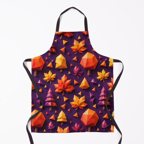 Item preview, Low Poly Geometric Autumn Leaf Pattern designed and sold by Thai Vibe Studio.