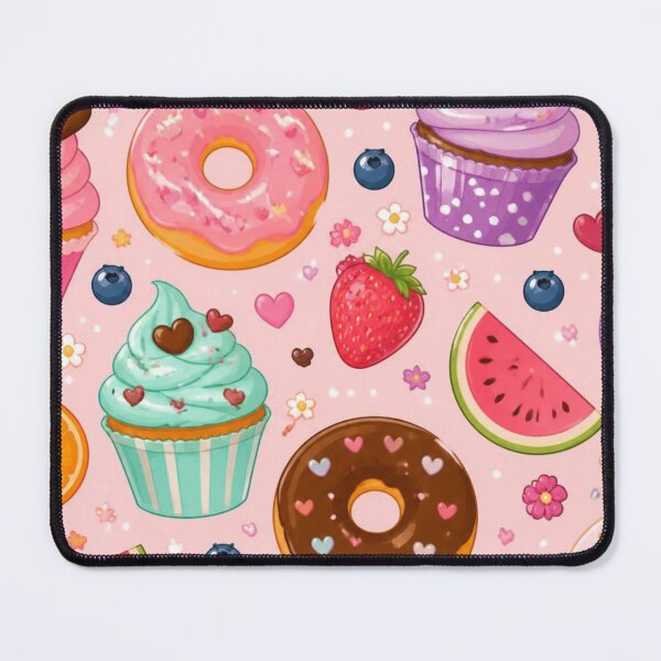 Item preview, Cute Gluten Free Sweet Treats Pattern | Kawaii Donuts, Cupcakes & Fruit designed and sold by My Gluten Free Life UK.
