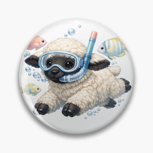 Item preview, Cute Scuba Diving Baby Lamb designed and sold by CottonLamb.
