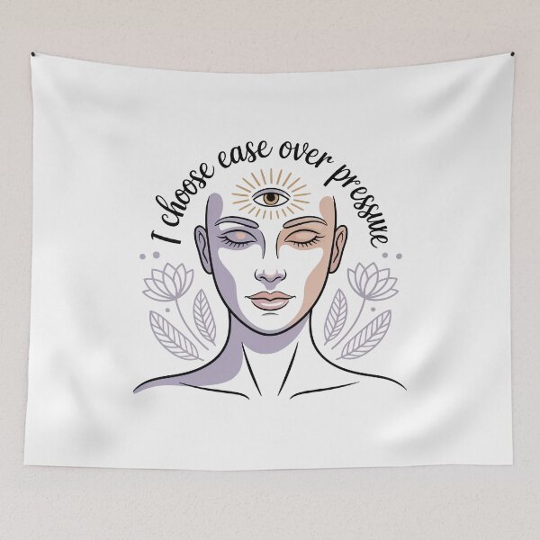 Item preview, I Choose Ease over Pressure Eye Face Art for Yoga and Meditation designed and sold by 108stillness.