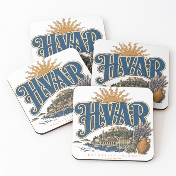 Item preview, Hvar Croatia Retro Hand Drawn Sign Lettering designed and sold by VisualArtsOasis.