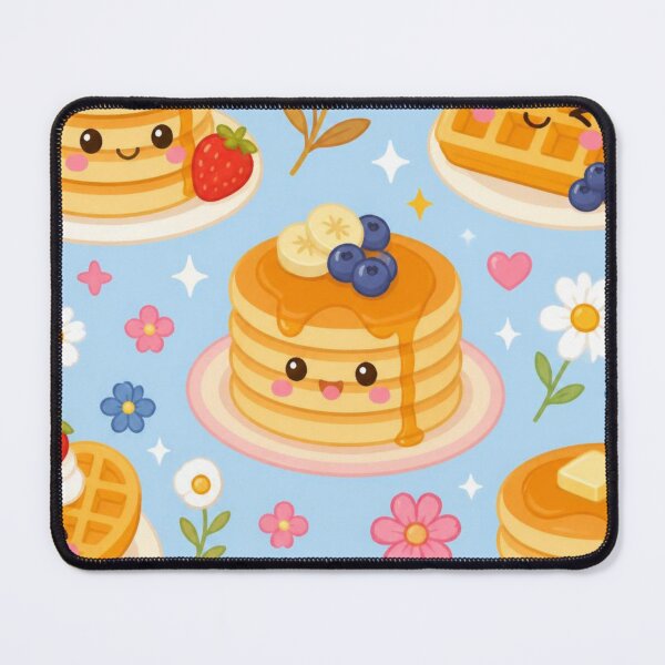 Item preview, Cute Gluten Free Breakfast Pattern | Kawaii Pancakes, Waffles & Coffee designed and sold by My Gluten Free Life UK.