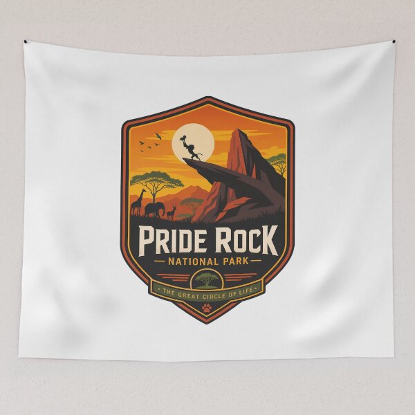 Item preview, Pride Rock National Park designed and sold by FrontierCosmic.