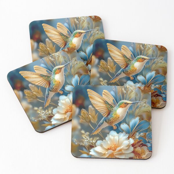 Item preview, Hummingbird and Flowers Art designed and sold by MargaretWiktor.