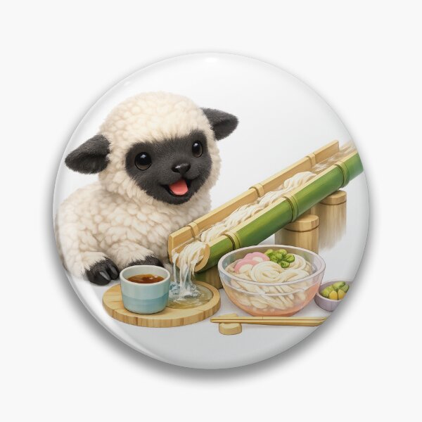 Item preview, Baby Lamb with Japanese Summer_Flowing somen noodles designed and sold by CottonLamb.