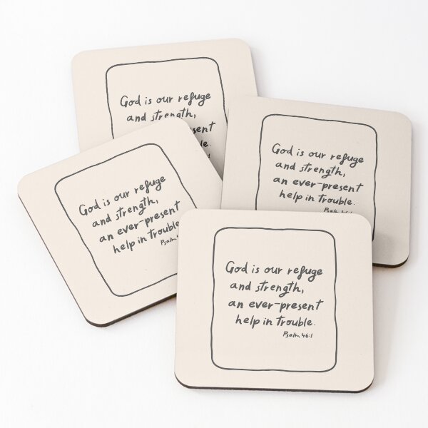 Item preview, Psalm 46:1 Minimalistic Christian Bible Study Art designed and sold by oneofthesedayys.