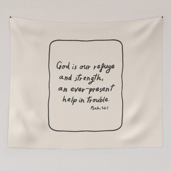 Item preview, Psalm 46:1 Minimalistic Christian Bible Study Art designed and sold by oneofthesedayys.